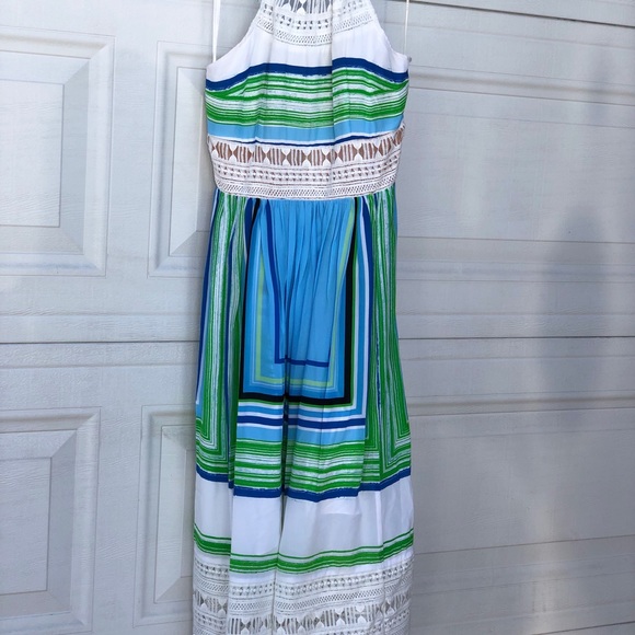 Tracy Reese Striped Silk Midi Dress - Picture 3 of 6